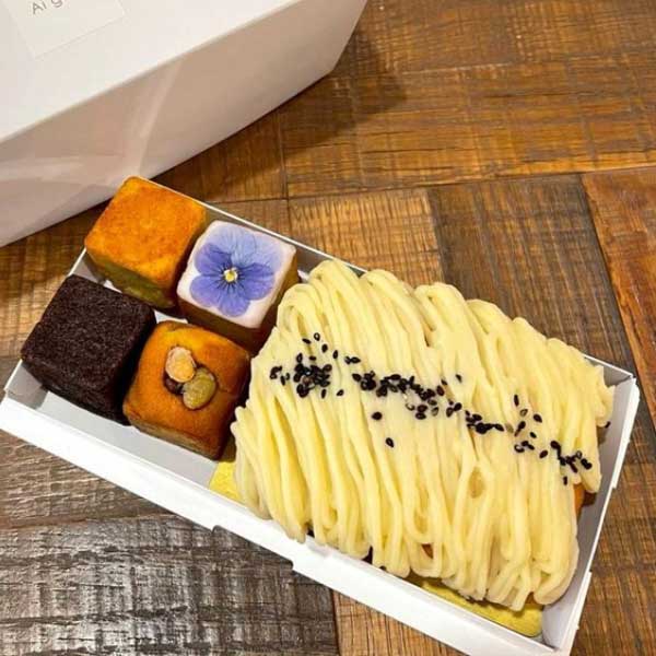 さつまいもケーキとミニキューブセット